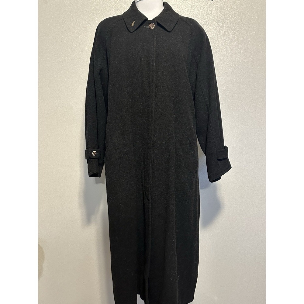 VTG SCHNEIDERS LODEN Austria  Women sz.42/14 Gray Wool Classic Duster Overcoat‎